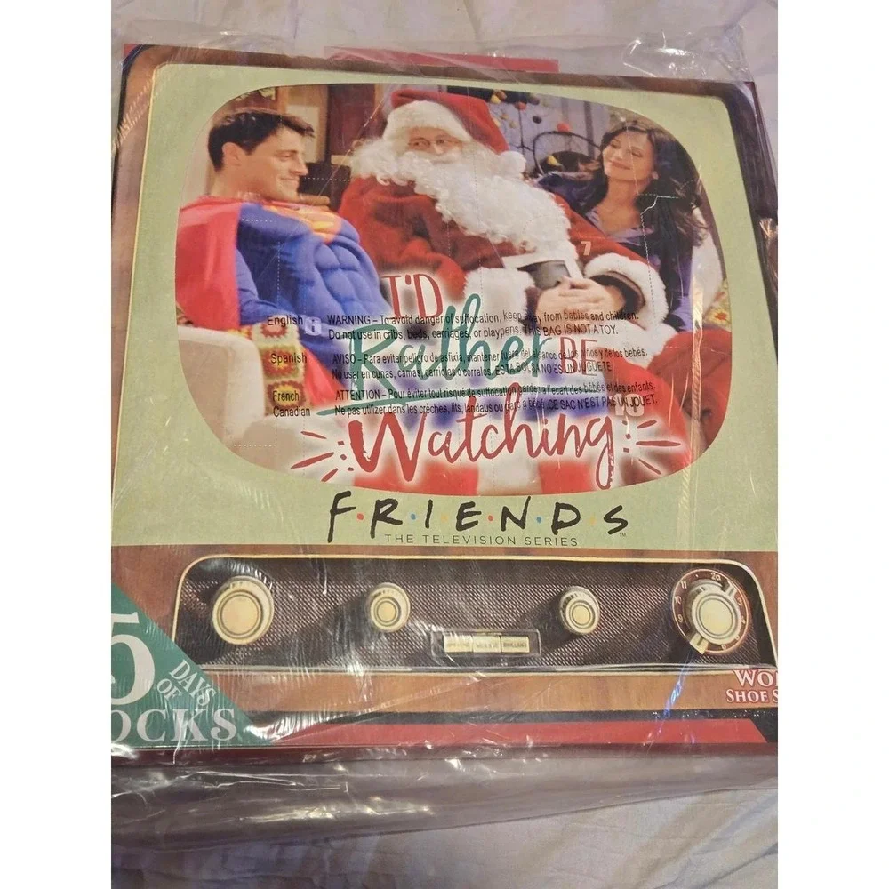 Friends TV Show 15 Days of Socks Advent Calendar Women Shoe Sizes